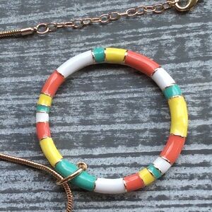 Multi Color Circle Pendant Necklace